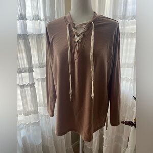 White Birch L top with tie